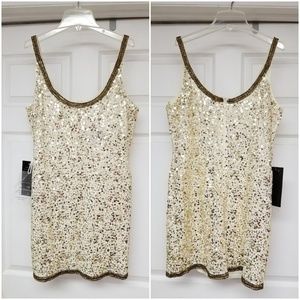 Bebe New Years Eve Ethereal Girl Sequined Mini Dress